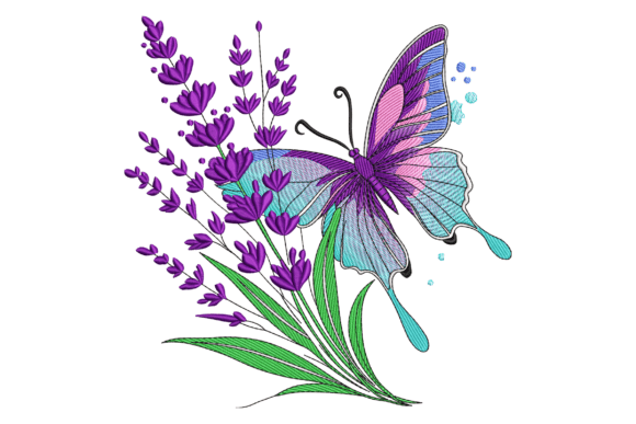 Butterfly with Lavender Flowers Review