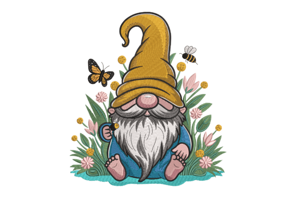 Gnome with Flowers and Bees Embroidery Review