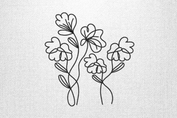 One Line Flowers: A Holiday Embroidery Review