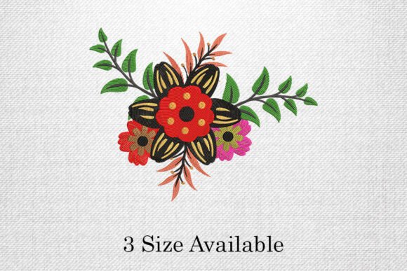 Review: Colorful Floral Bouquet Embroidery Desig