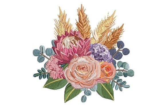 Review: Earthy Floral Bouquet for Holiday Embroidery