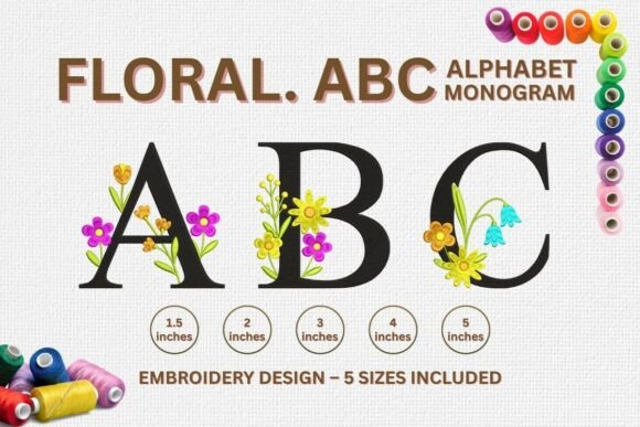 Review: Floral Monogram Alphabet Embroidery