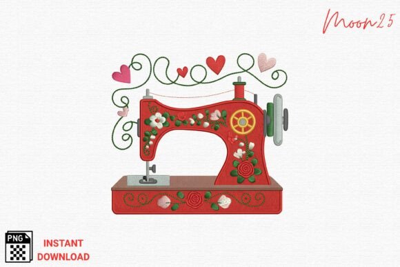 Review: Floral Red Sewing Machine Embroidery PNG