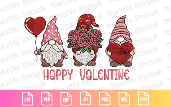 Review: Valentine Gnome Trio Embroidery Design