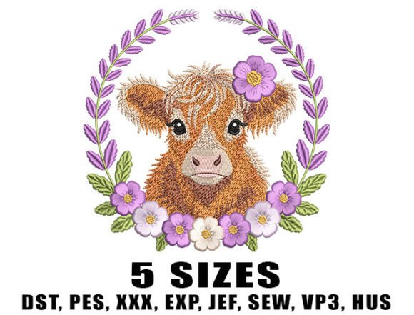 Reviewing the Highland Cow with Lavender Floral Frame