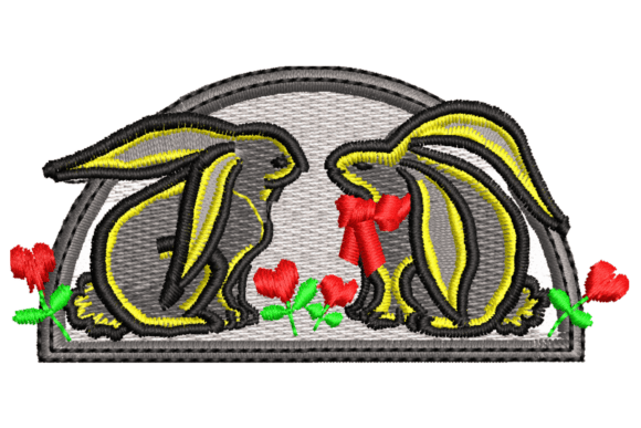 Reviewing Two Bunnies Embroidery Design for Boutique Sweatshirts